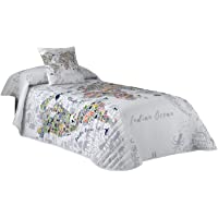 Montse Interiors S.L. - Colcha Boutí para Niños Dibujo Mapa del Mundo- Mapamundi- para Cama de 180x260